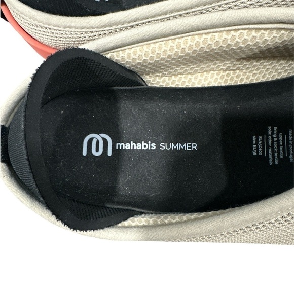 MAHABIS Classic Summer Slippers Womens 38 or 7.5 Gray Peach Slip on - Picture 7 of 7